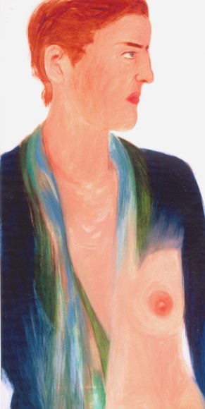 birgit k&uuml;bler&nbsp;&nbsp;&nbsp;akt mit armanikleid II&nbsp;&nbsp;&nbsp;2000